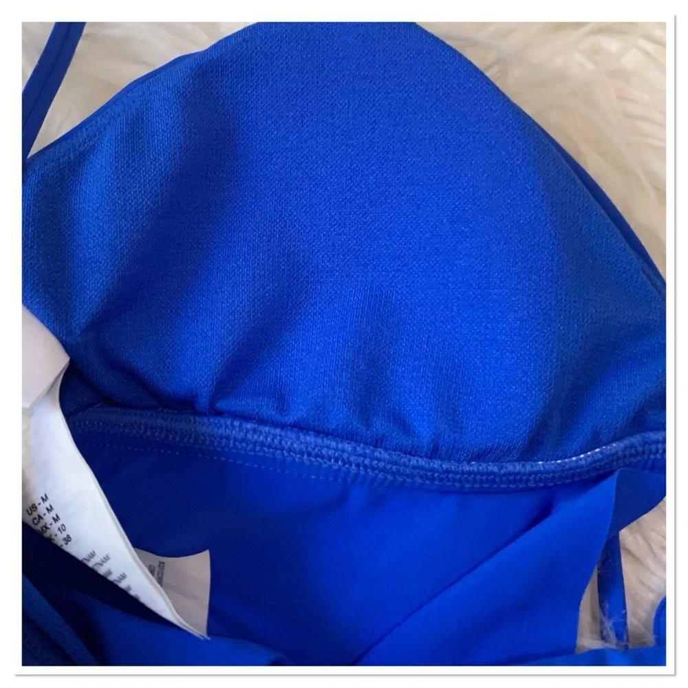 Citrus Flutter Tankini Bikini Swimsuit Blue Size M/L - Picture 8 of 14